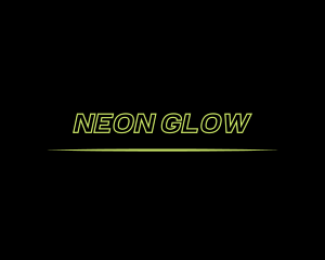 Neon Italic Technology Wordmark logo