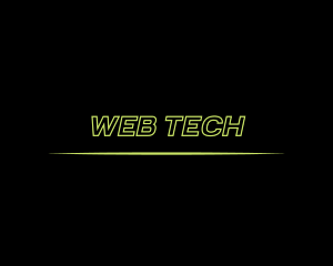 Neon Italic Technology Wordmark logo design