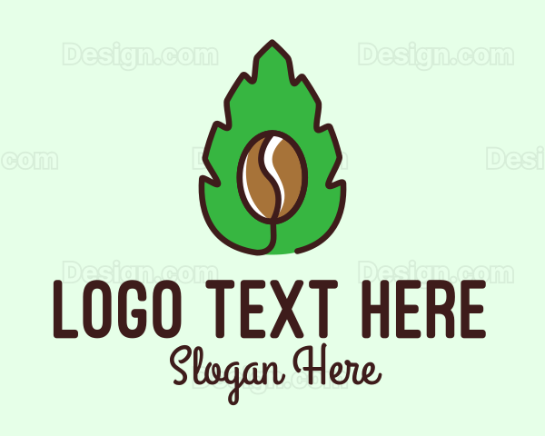 Herbal Coffee Bean Logo