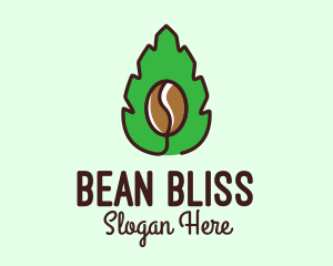 Herbal Coffee Bean logo design