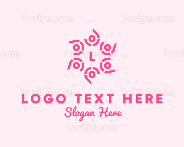 Decorative Flower Cosmetics Salon Logo