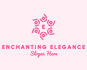 Decorative Flower Cosmetics Salon logo design