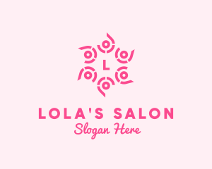 Decorative Flower Cosmetics Salon logo design