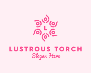 Decorative Flower Cosmetics Salon logo design