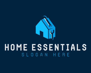 Home Plumbing Pipe Wrench logo design