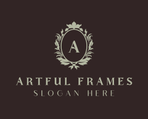 Organic Wreath Frame  logo design