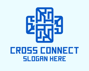 Digital Tech Cross logo design