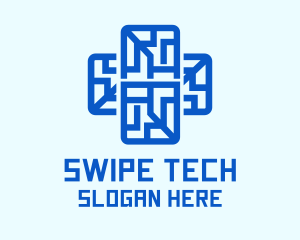 Digital Tech Cross logo design