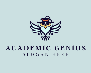 Academic Owl Bird logo design