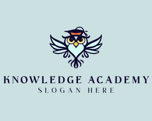 Academic Owl Bird logo design