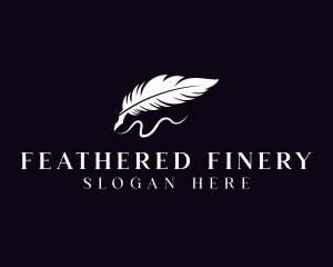 Feather Pen Author logo design