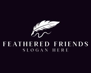 Feather Pen Author logo design