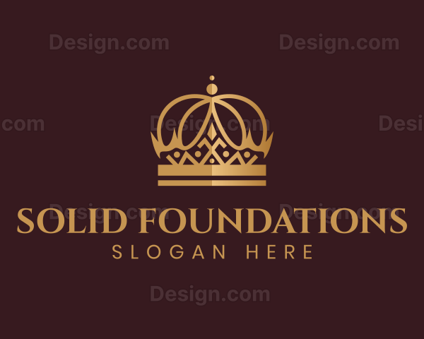 Gold Crown Ornament Logo