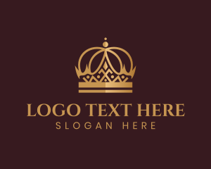 Queen - Gold Crown Ornament logo design