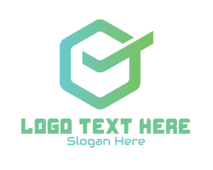 Green Hexagon Check Logo