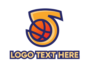 Basketball Number 5 logo