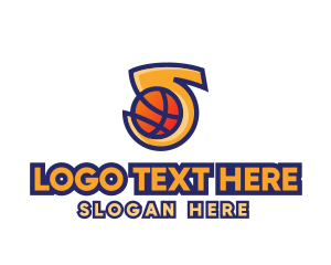 Basketball Number 5 logo