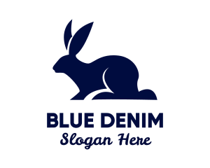 Blue Pet Rabbit logo design