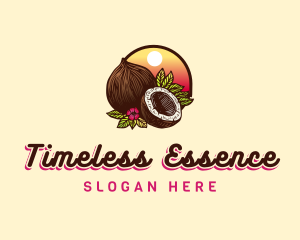 Tropical Coconut Fruit logo design