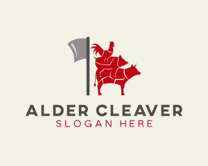 Meat Animal Butcher  logo design