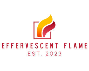 Simple Flame Business  logo design