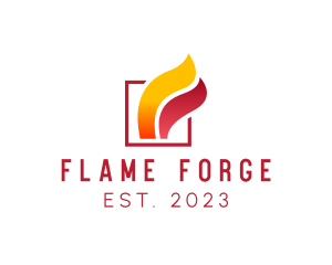 Simple Flame Business  logo design