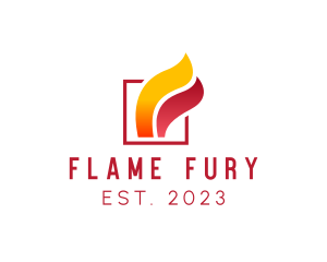 Simple Flame Business  logo design