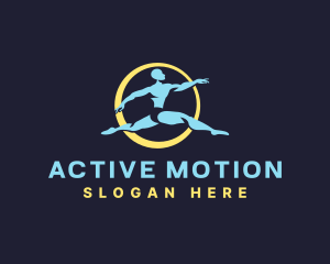 Fitness Ballet Man Movement  logo design