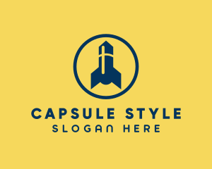  Medical Capsule Rocket logo design