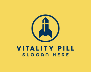  Medical Capsule Rocket logo design