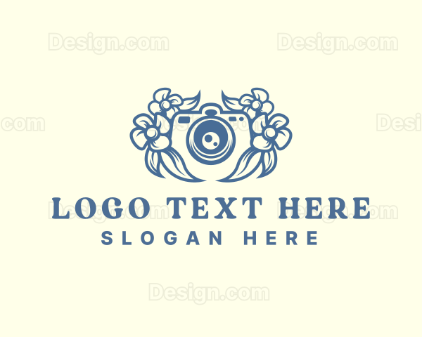 Floral Photography Camera Logo