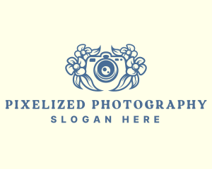 Floral Photography Camera logo design