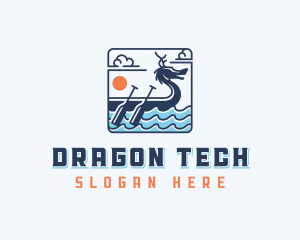 Dragon Boat Rowing logo design