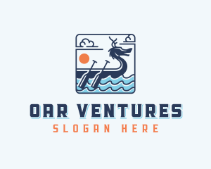 Dragon Boat Rowing logo design