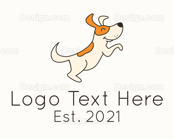 Cute Happy Dog Logo