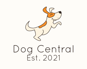 Cute Happy Dog logo design