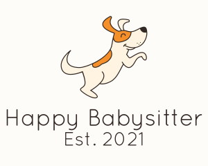 Cute Happy Dog logo design