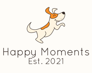 Cute Happy Dog logo design