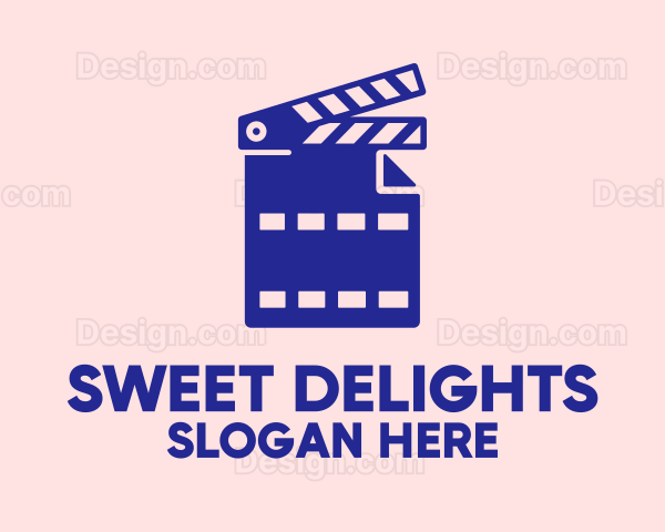 Movie File Clapperboard Logo