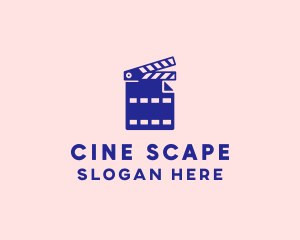 Movie File Clapperboard logo design