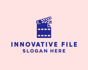 Movie File Clapperboard logo design