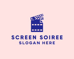 Movie File Clapperboard logo design