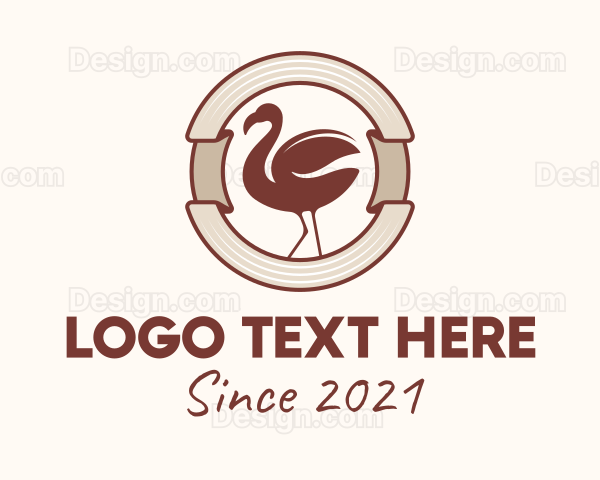 Coffee Bean Flamingo Logo