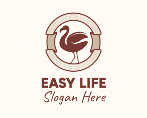 Coffee Bean Flamingo Logo