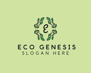 Natural Wreath Leaves logo design