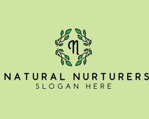 Natural Wreath Leaves logo design