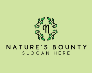 Natural Wreath Leaves logo design