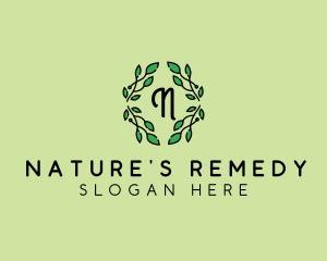 Natural Wreath Leaves logo design