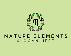 Natural Wreath Leaves logo design