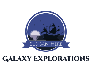 Midnight Galleon Sea logo design